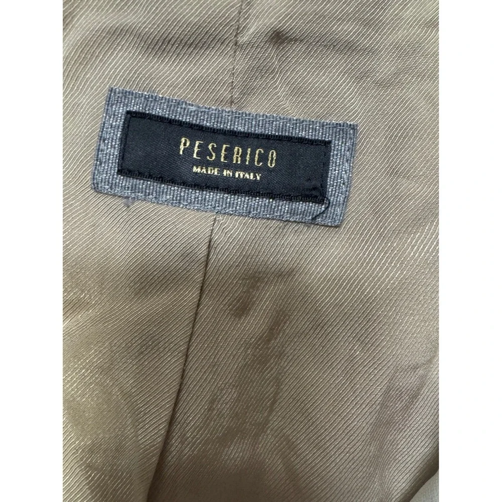 Peserico Mens Beige Single‎ Button Blazer Jacket Made in Italy Size 48